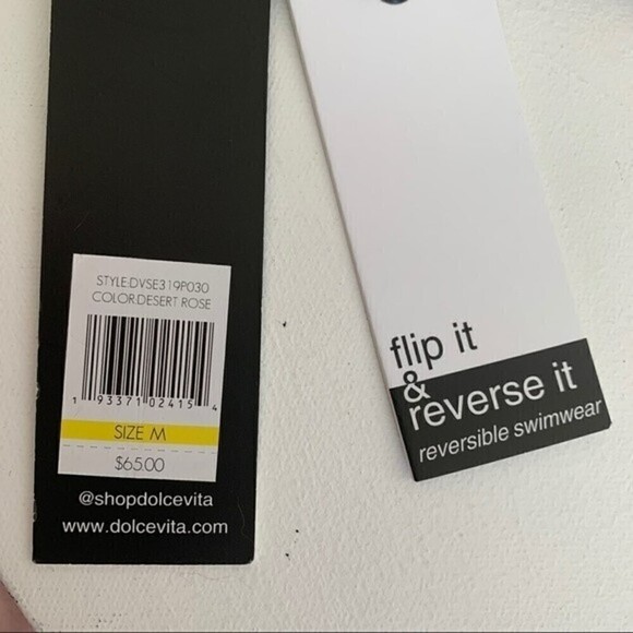 𝅺DOLCE Vita ruched Cheeky Bikini Bottom MEDIUM Boho-Tie side Reversible - Picture 12 of 12